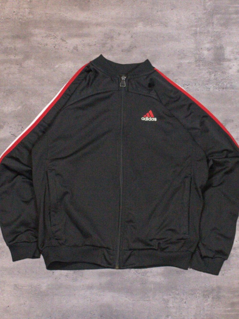 Vintage VTG 1990's 90's Adidas Black Track Jacket Y2K Zip Up Sweater